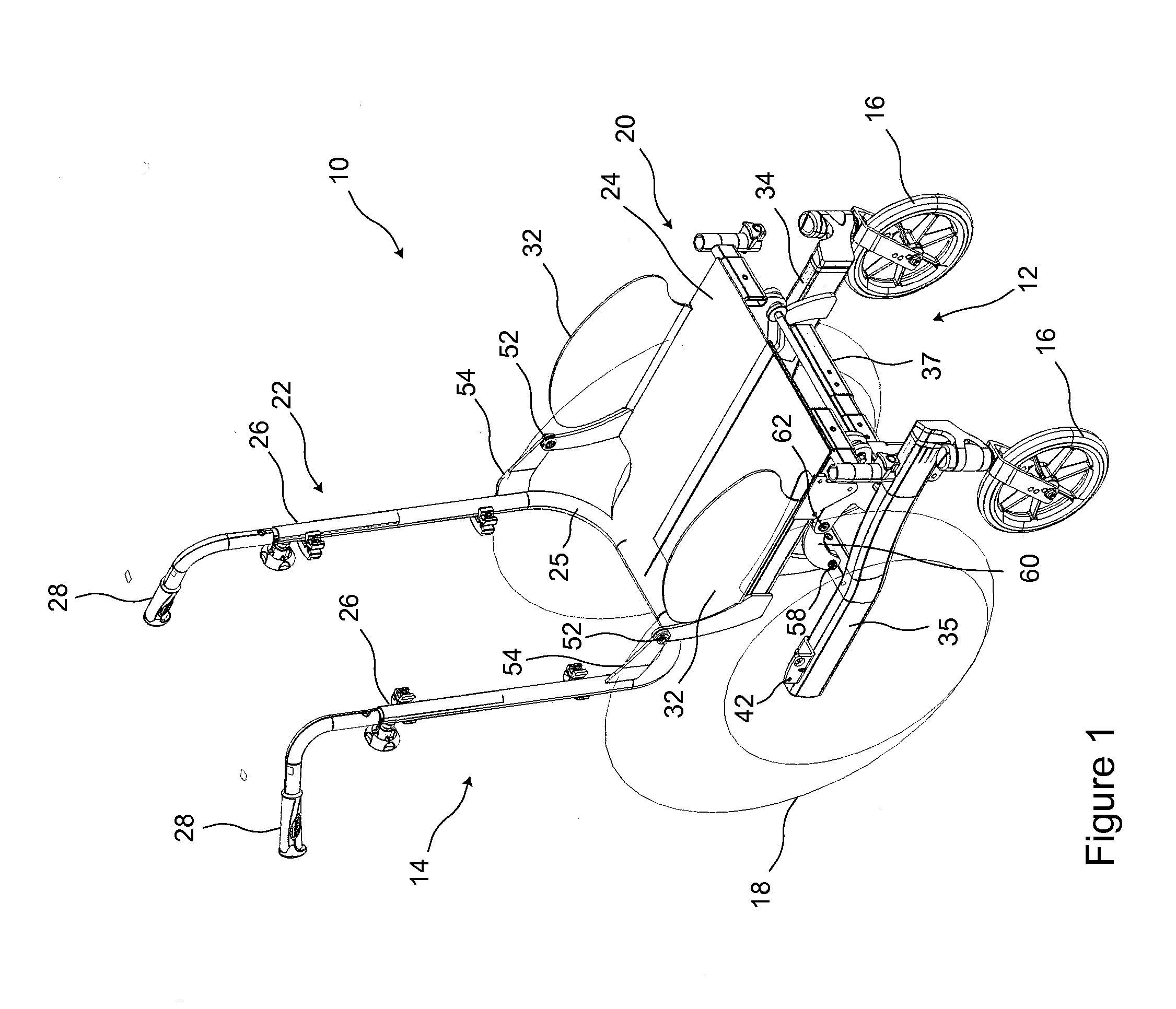 Wheelchair including a tiltable seat