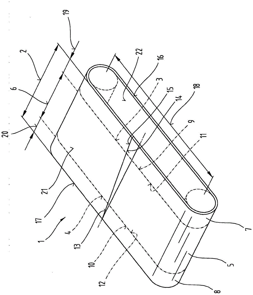 An endless belt comprising a belt body made of metal and a method for examining the size of pores in the belt surface outside the belt