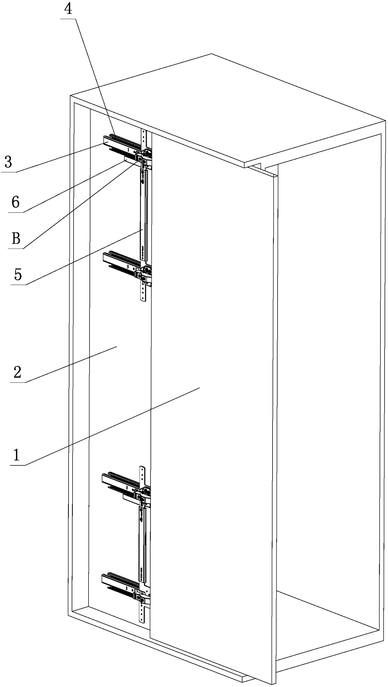 Limiting mechanism achieving rotary push-and-pull opening and closing on furniture