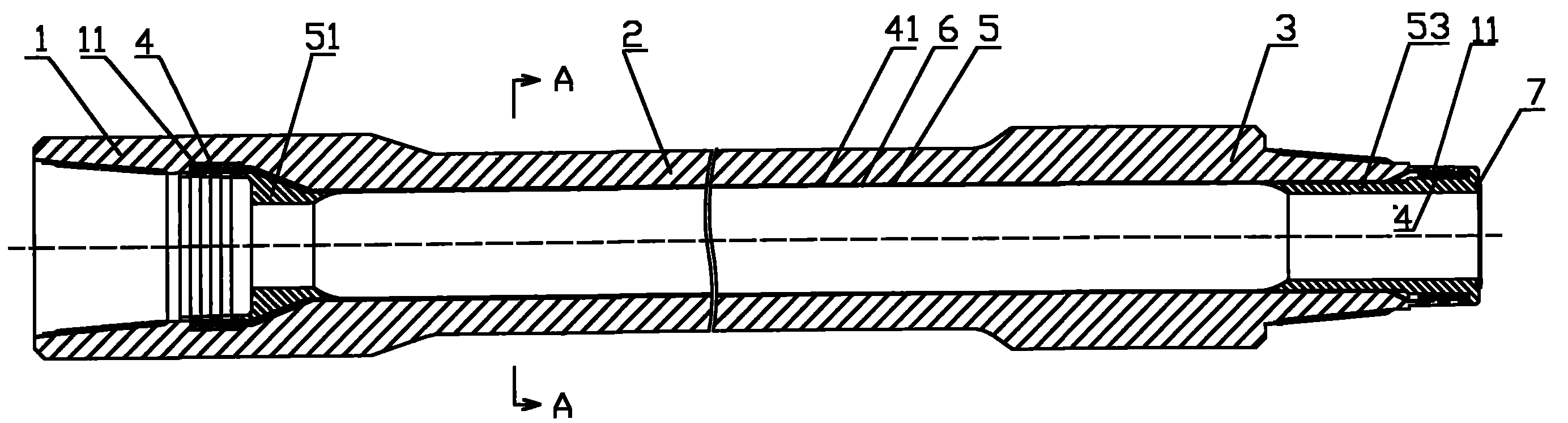 Intelligent drilling rod for petroleum and natural gas extraction and manufacture method thereof