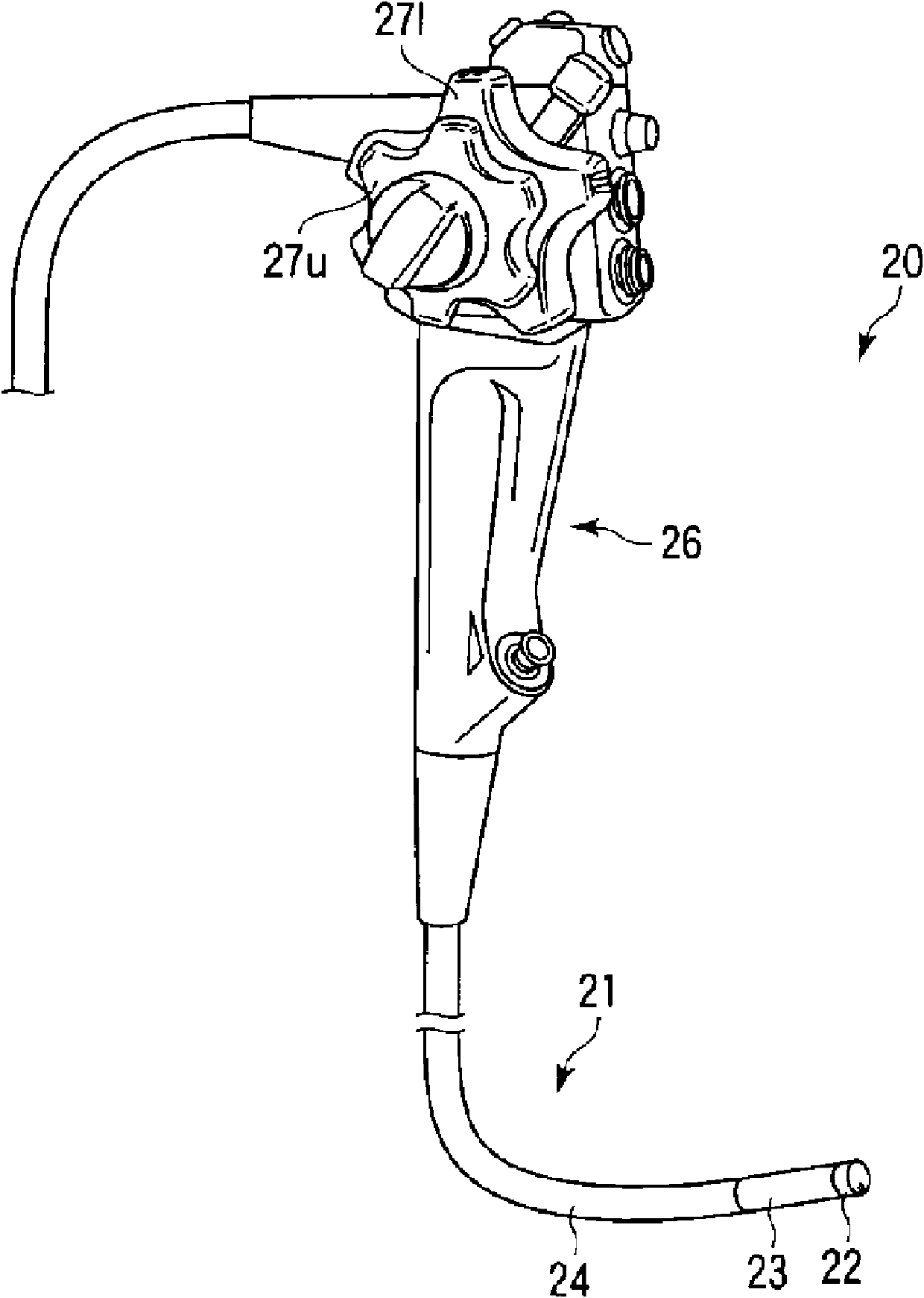 Flexible section of an endoscope