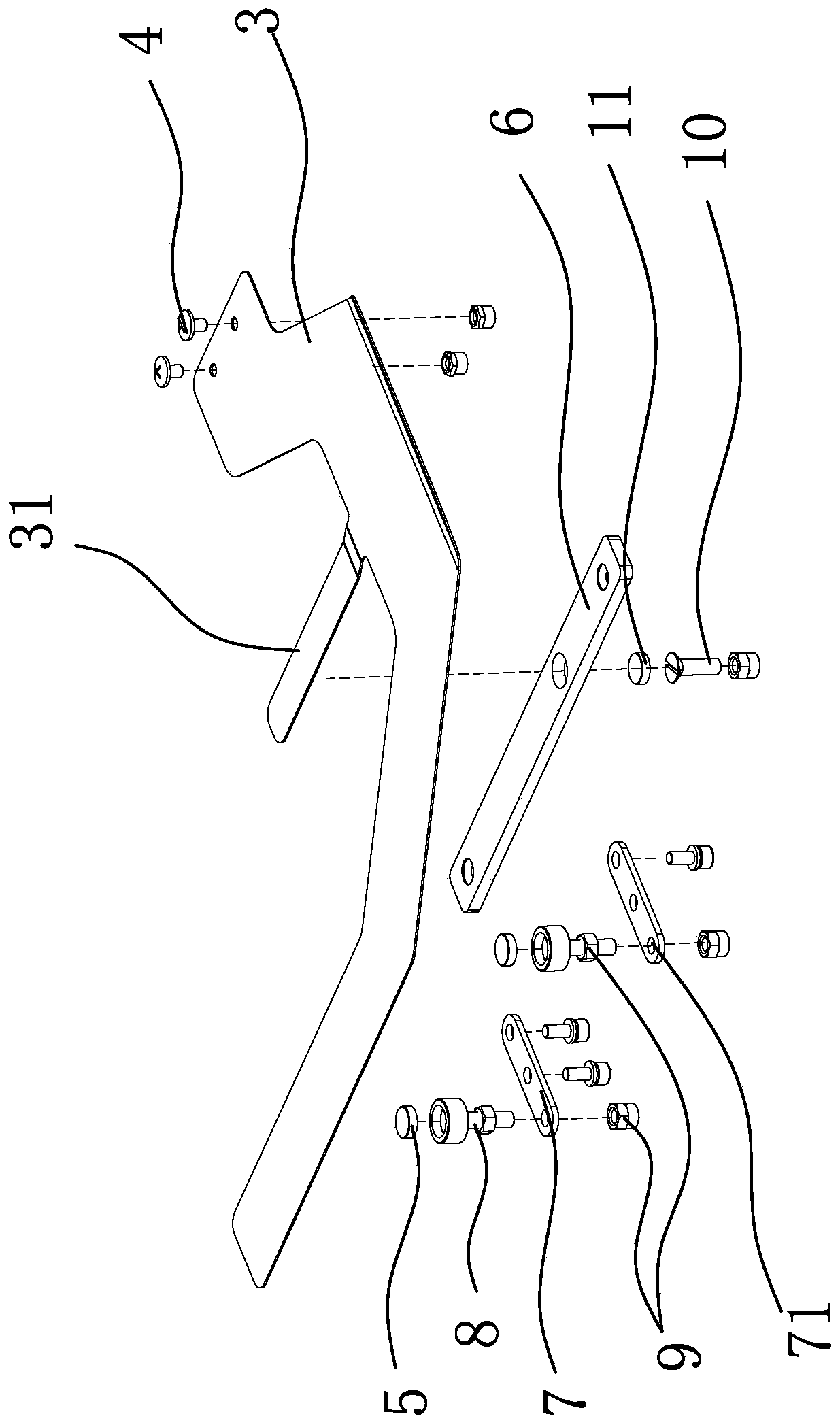 Bag cloth delivery device on bag opening machine