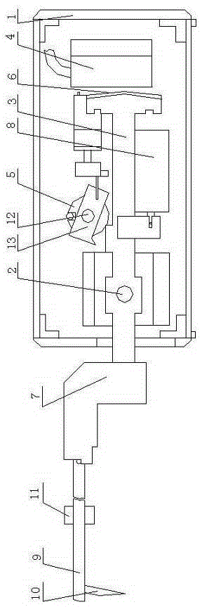 Grating type lever structure stylus displacement sensor and measurement method