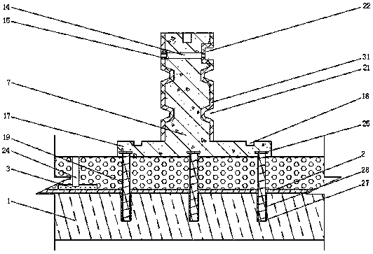 A combined assembled cement concrete pavement structure and construction method