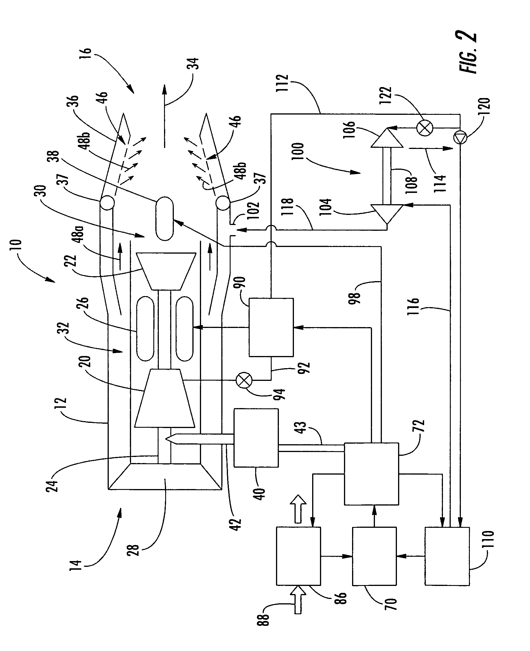 System and method for controlling the temperature and infrared signature of an engine