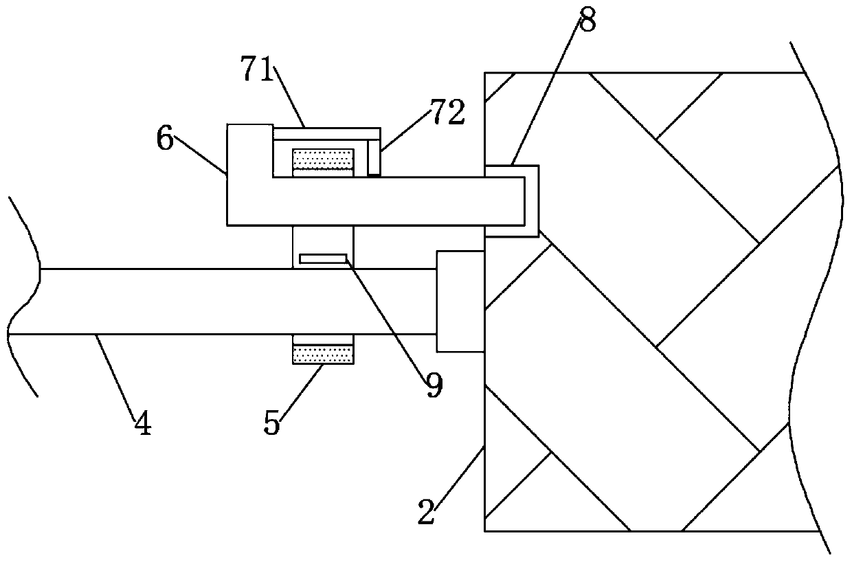 Underground pipeline detection clamp with safety protection structure