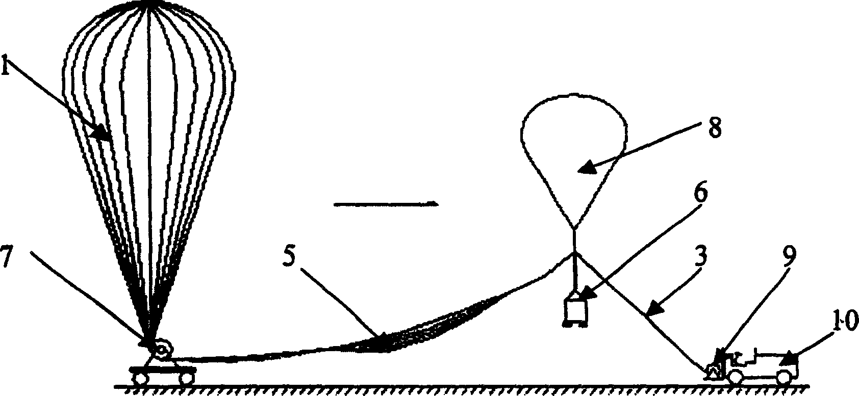 Method for putting out high-altitude balloon