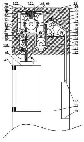 Elevator braking equipment with lift car capable of automatically resetting