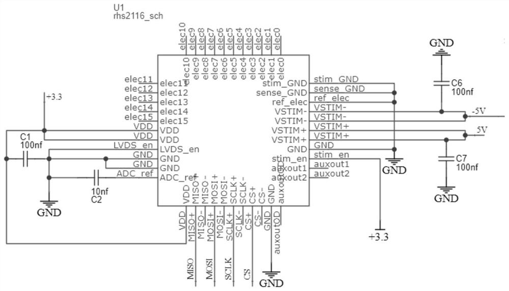 Wireless power supply implantable neural signal recording and stimulating system