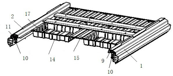 Longitudinal-beam-free middle floor assembly structure