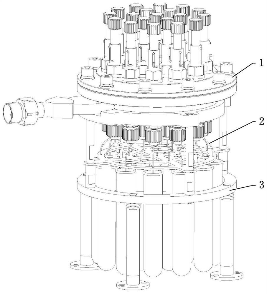 Injector capillary liquid flow and air tightness testing device