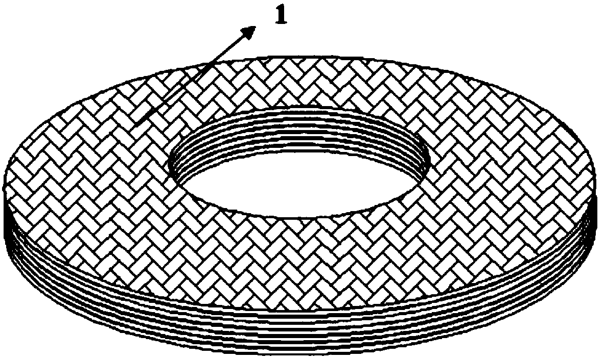 Bionic composite material disc spring part and preparation method thereof
