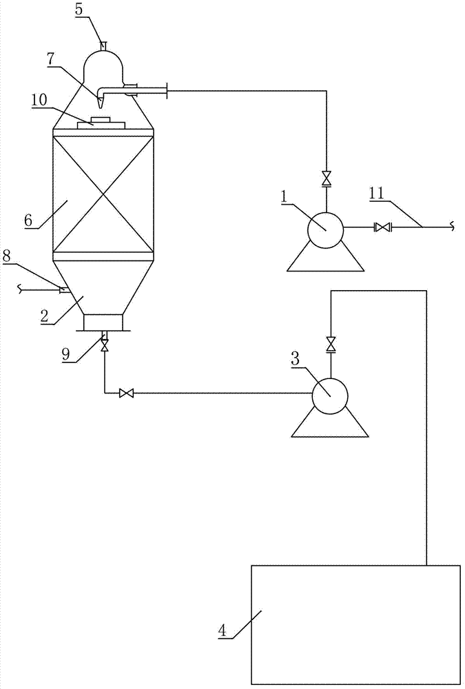 Device for recovering hydrogen chloride tail gas