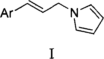 Method for preparing N-(3'-aryl allyl)pyrrole derivatives