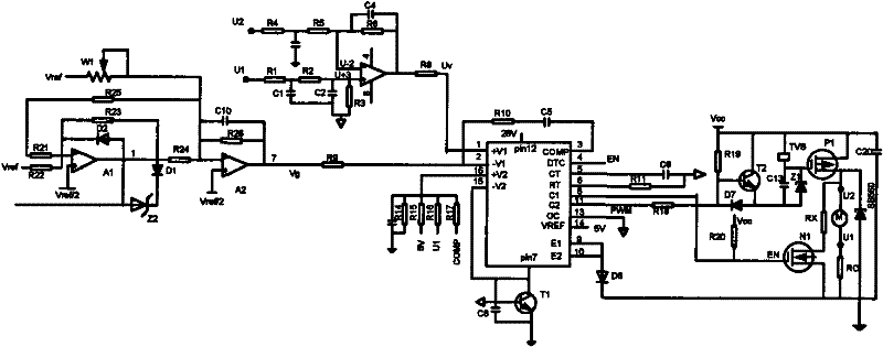 Compensation control circuit of direct current motor