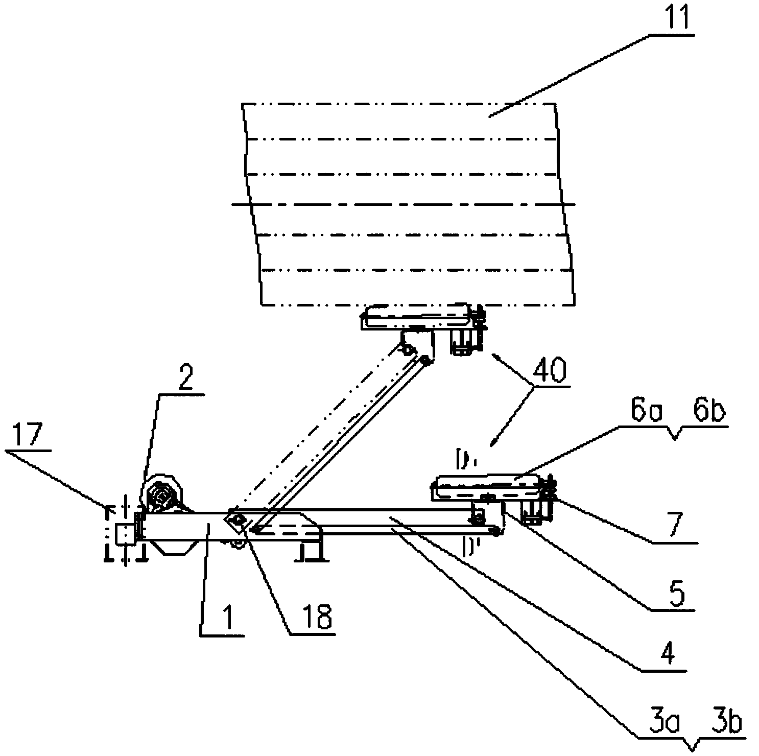 Novel cage supporting device of steel reinforcement cage seam welder