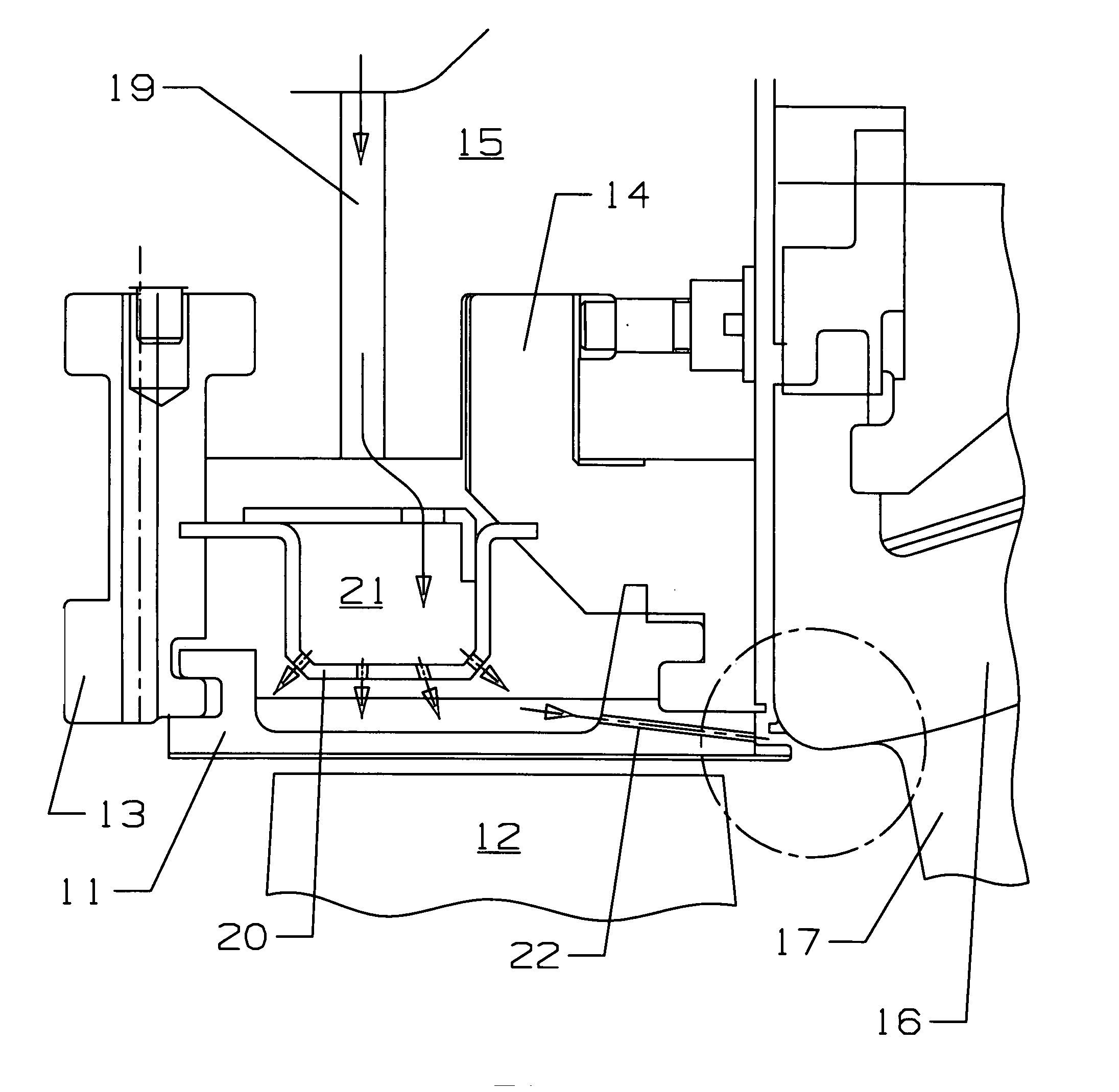 Turbine inter-stage gap cooling and sealing arrangement