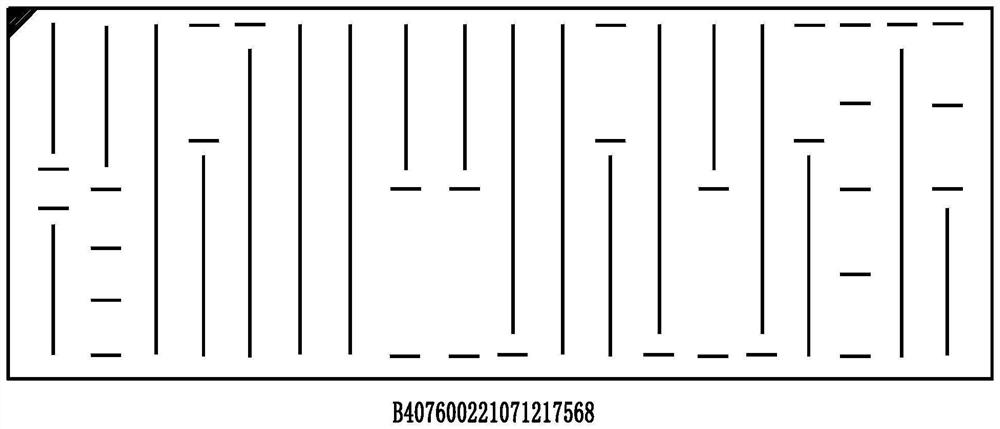 Two-dimensional bar code design method for steel number identification