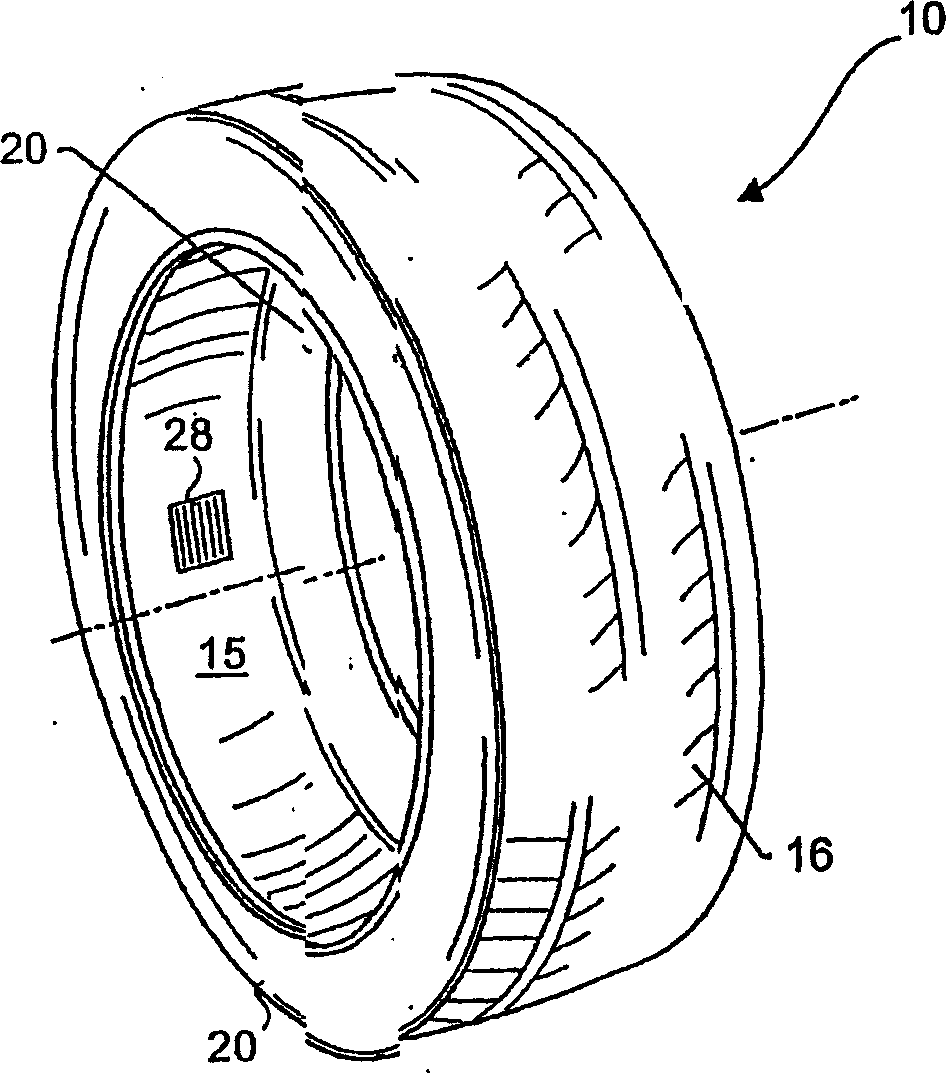 System for generating electric power from a rotating tire's mechanical energy using reinforced piezoelectric materials