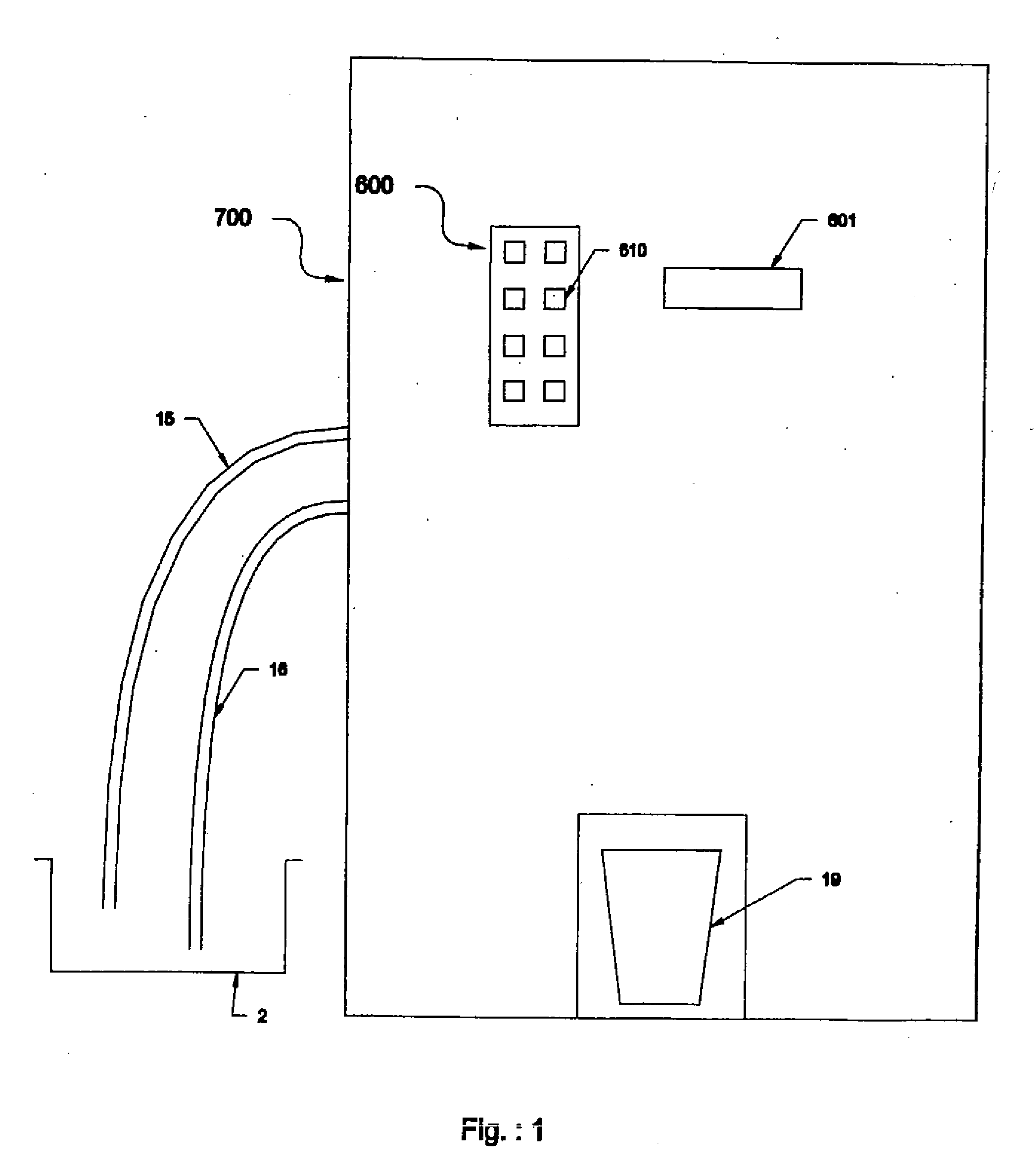 Assembly for automatic fresh brewing of hot beverage and dispensing thereof
