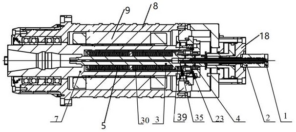 High-power motorized spindle rotor inner heat pipe cooling device for aviation component machining