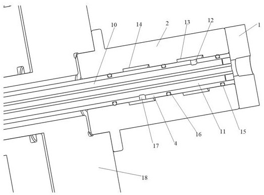 High-power motorized spindle rotor inner heat pipe cooling device for aviation component machining