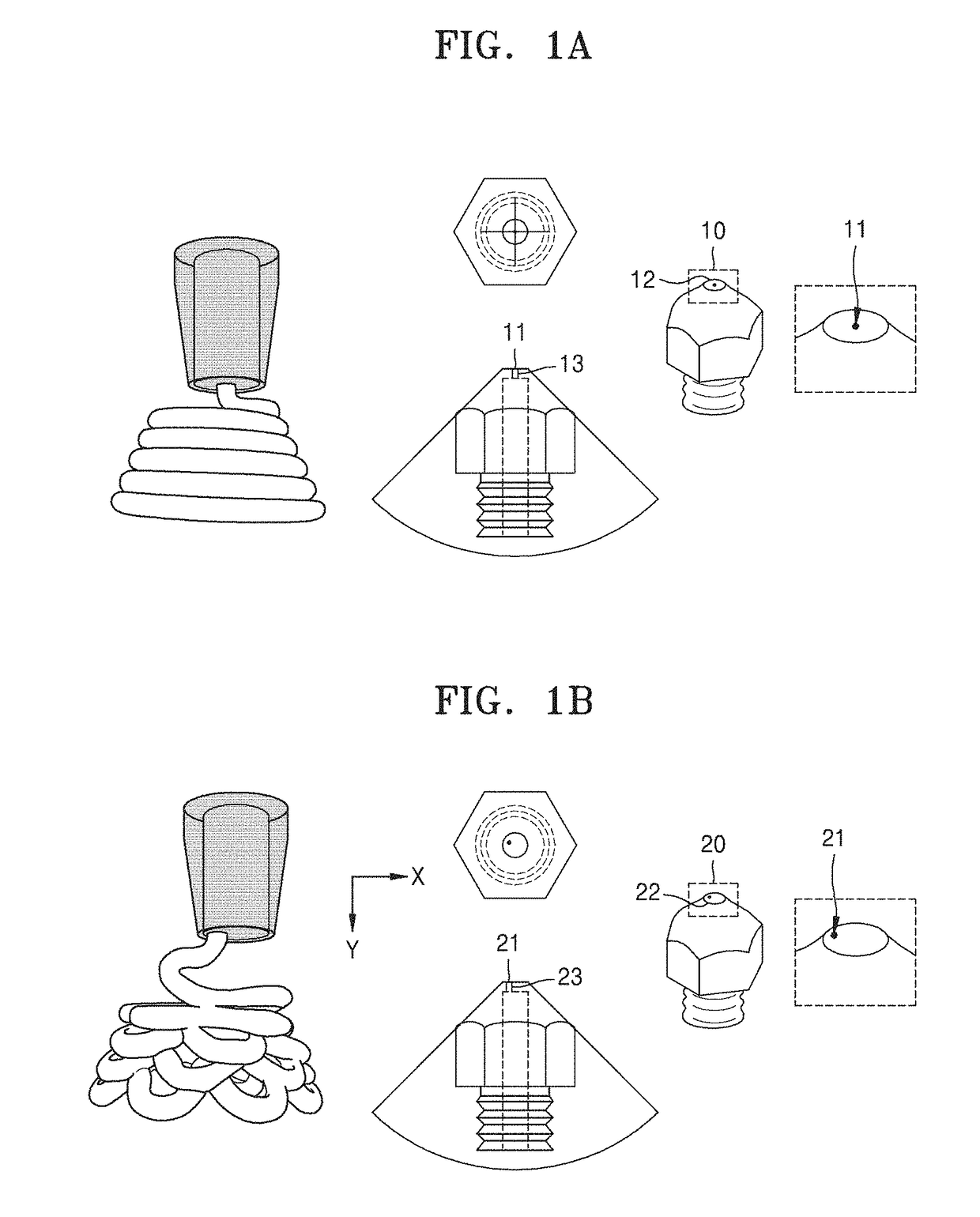Nozzle for three-dimensional (3D) printer including eccentric discharge port and 3D printer including nozzle
