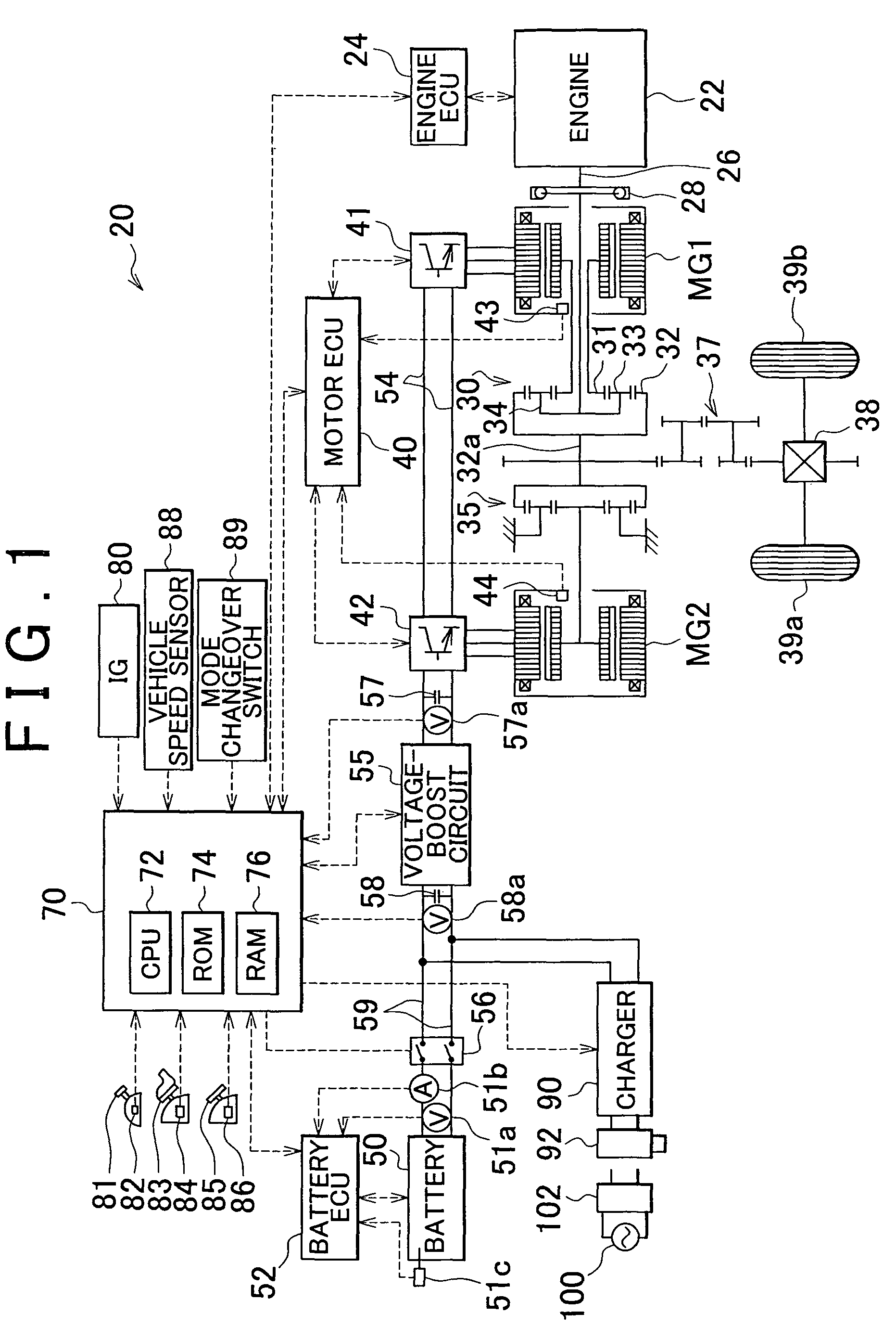 Hybrid vehicle and control method for the same