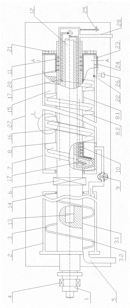 Sludge deep-dewatering device