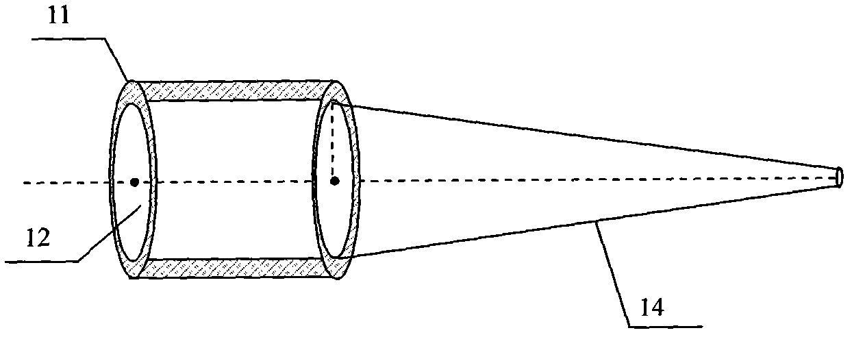 Method for online separation and measurement of biomass concentration by optical fiber attenuation total-reflection sensor