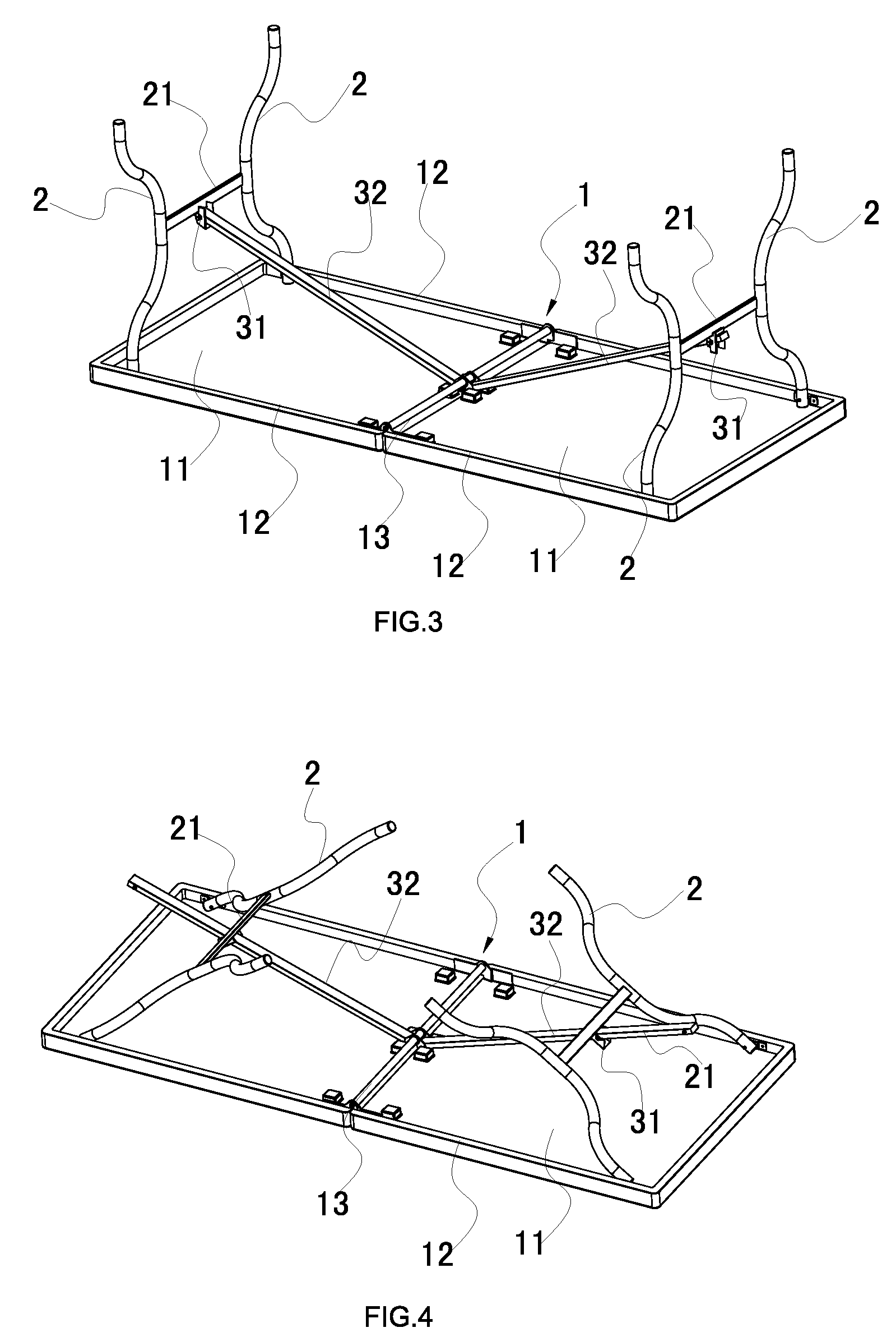 Folding assembly and foldaway table