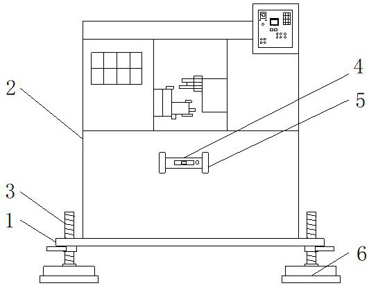 Horizontal adjustment supporting device for diamond cone numerically controlled lathe