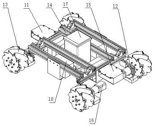 Omni-direction mobile digital flat panel ray detection robot based on Mecanum wheels