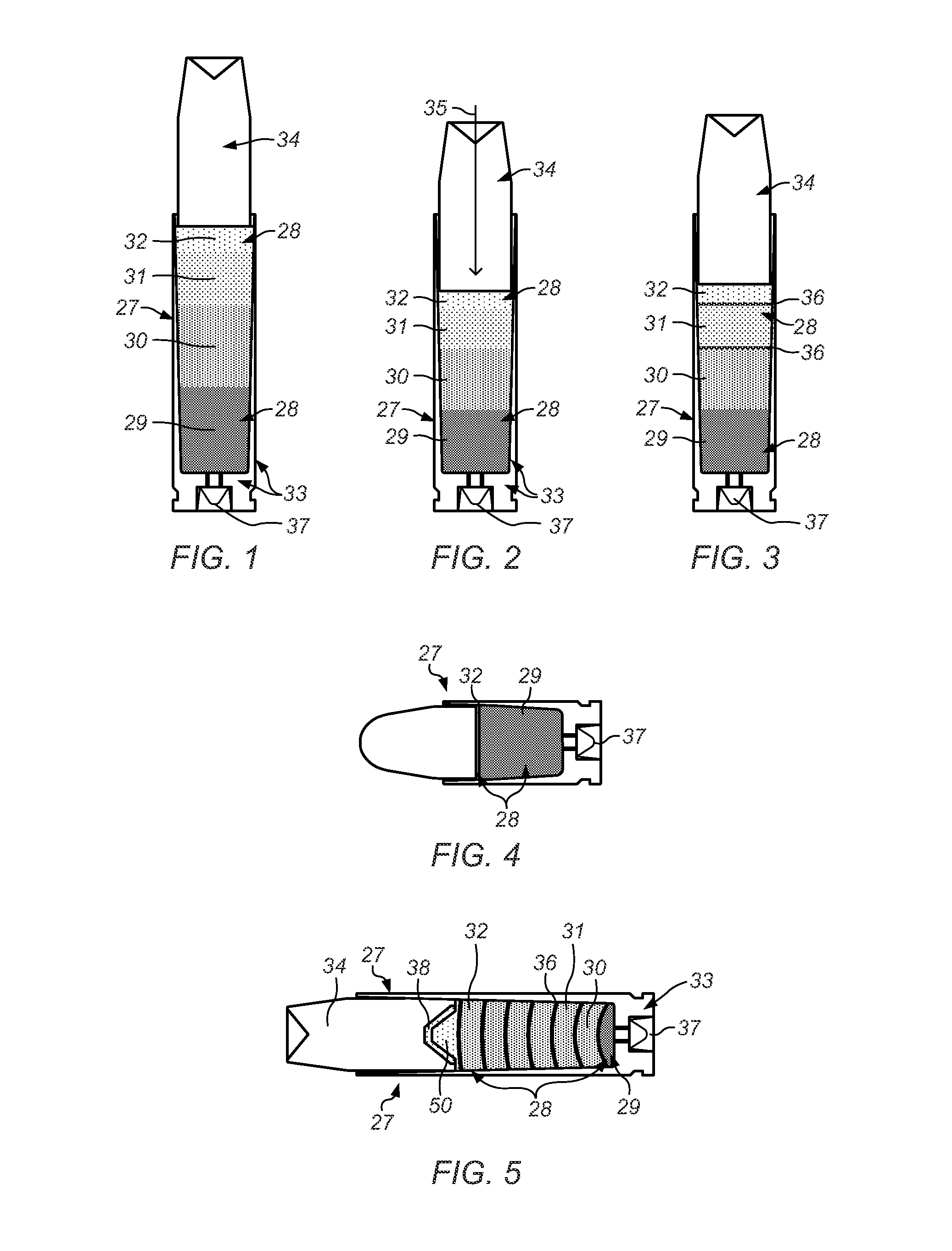 Cartridge with Rapidly Increasing Sequential Ignitions for Guns and Ordnances