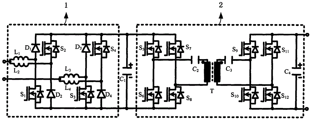 Novel active front-end controller topological structure