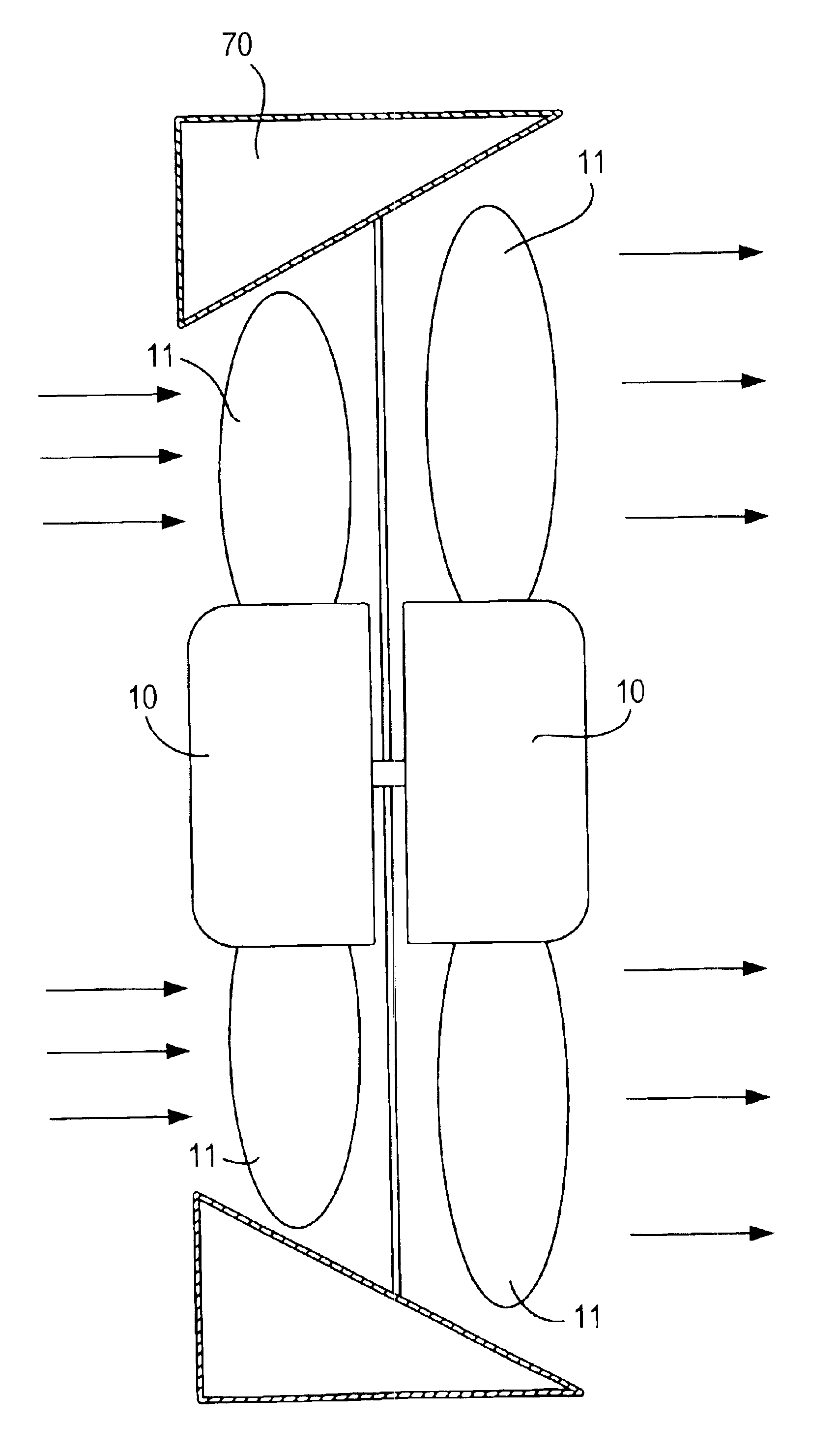 Impeller blade for axial flow fan having counter-rotating impellers