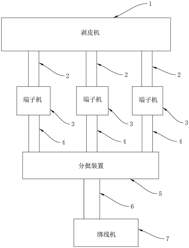 Terminal wire production system and production process using the equipment