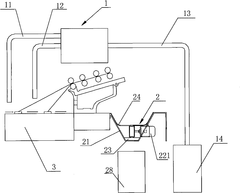 Cotton collecting device of roving machine