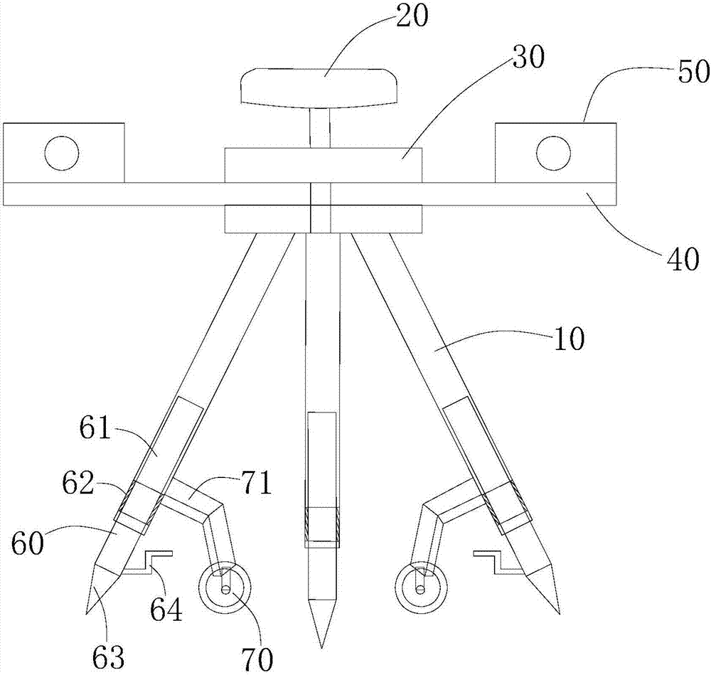 Geographical surveying and mapping device convenient to move