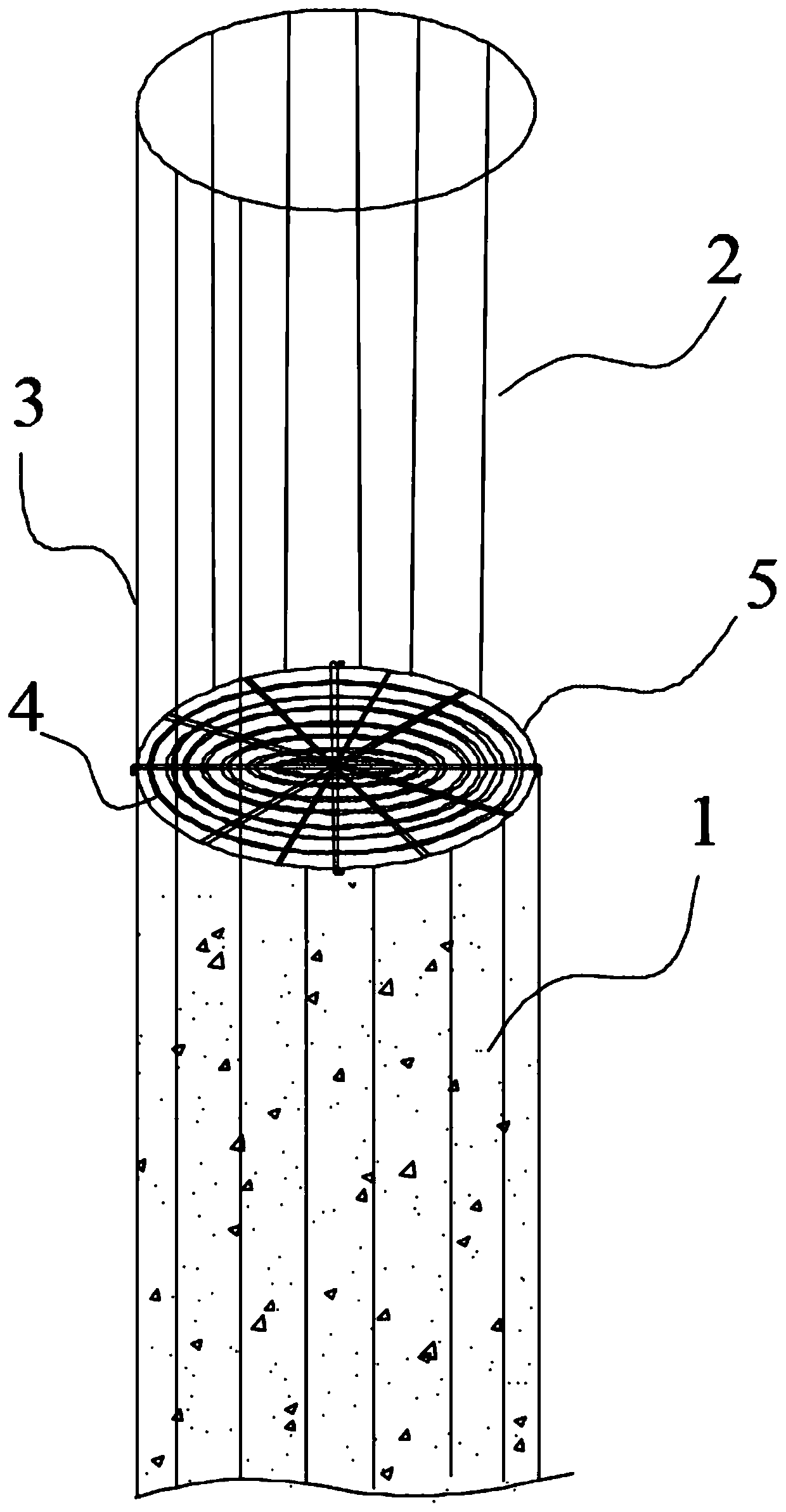 Construction method of pile breaking head of cast-in-place pile, auxiliary isolation net and preparation method of auxiliary isolation net