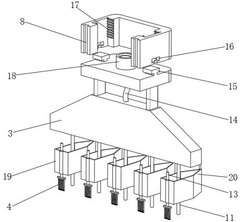 Medicine smearing device for psoriasis treatment