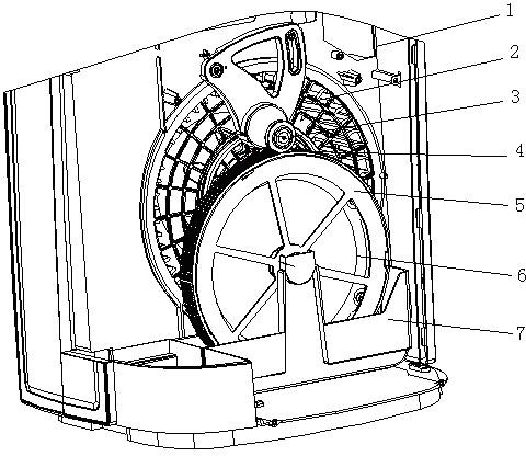 Humidification water wheel and air purification humidifier