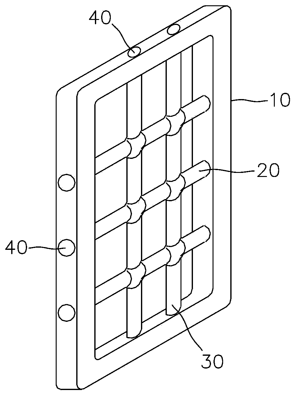 Threading method for distributed resistance network anti-theft window
