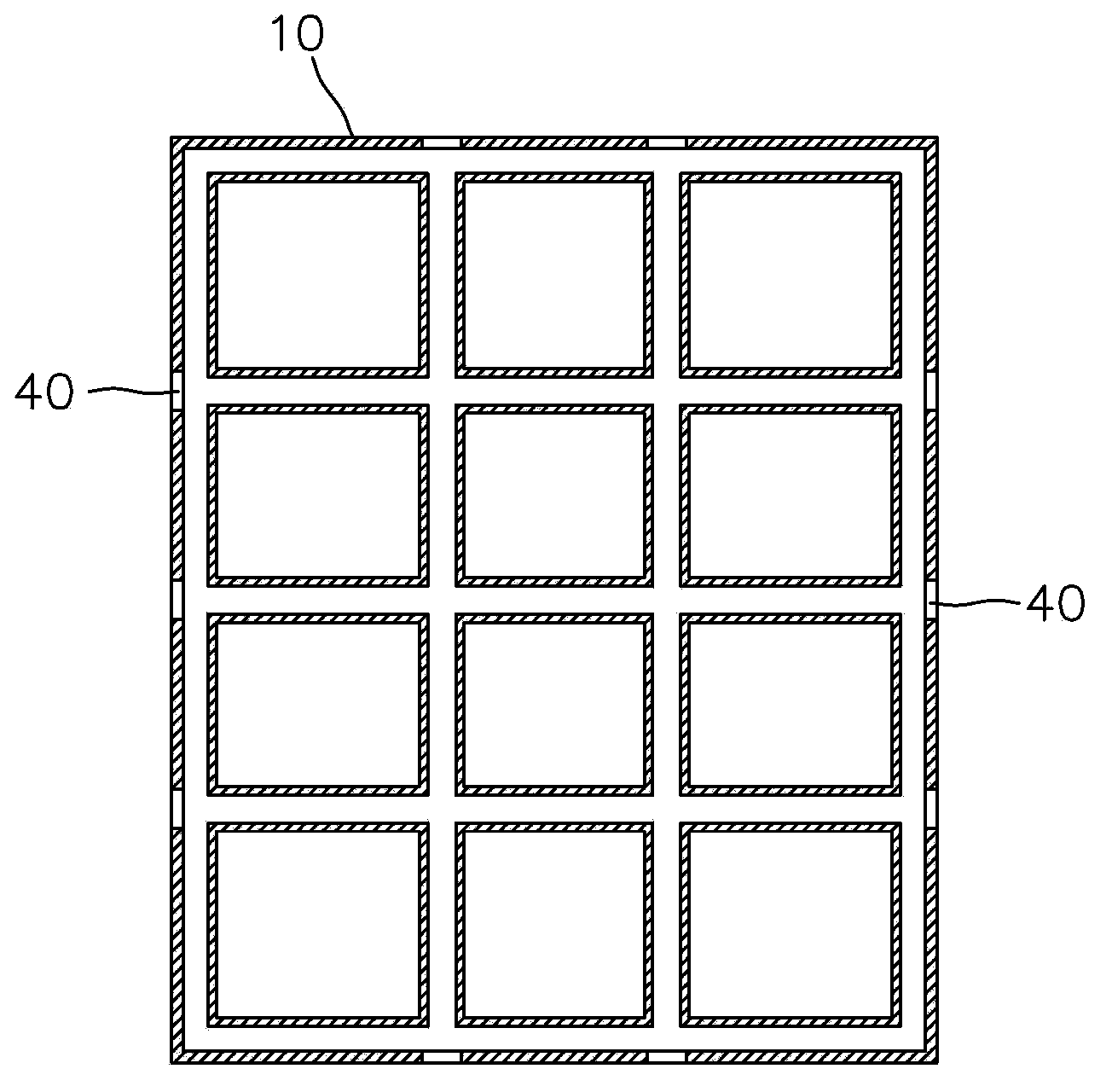 Threading method for distributed resistance network anti-theft window