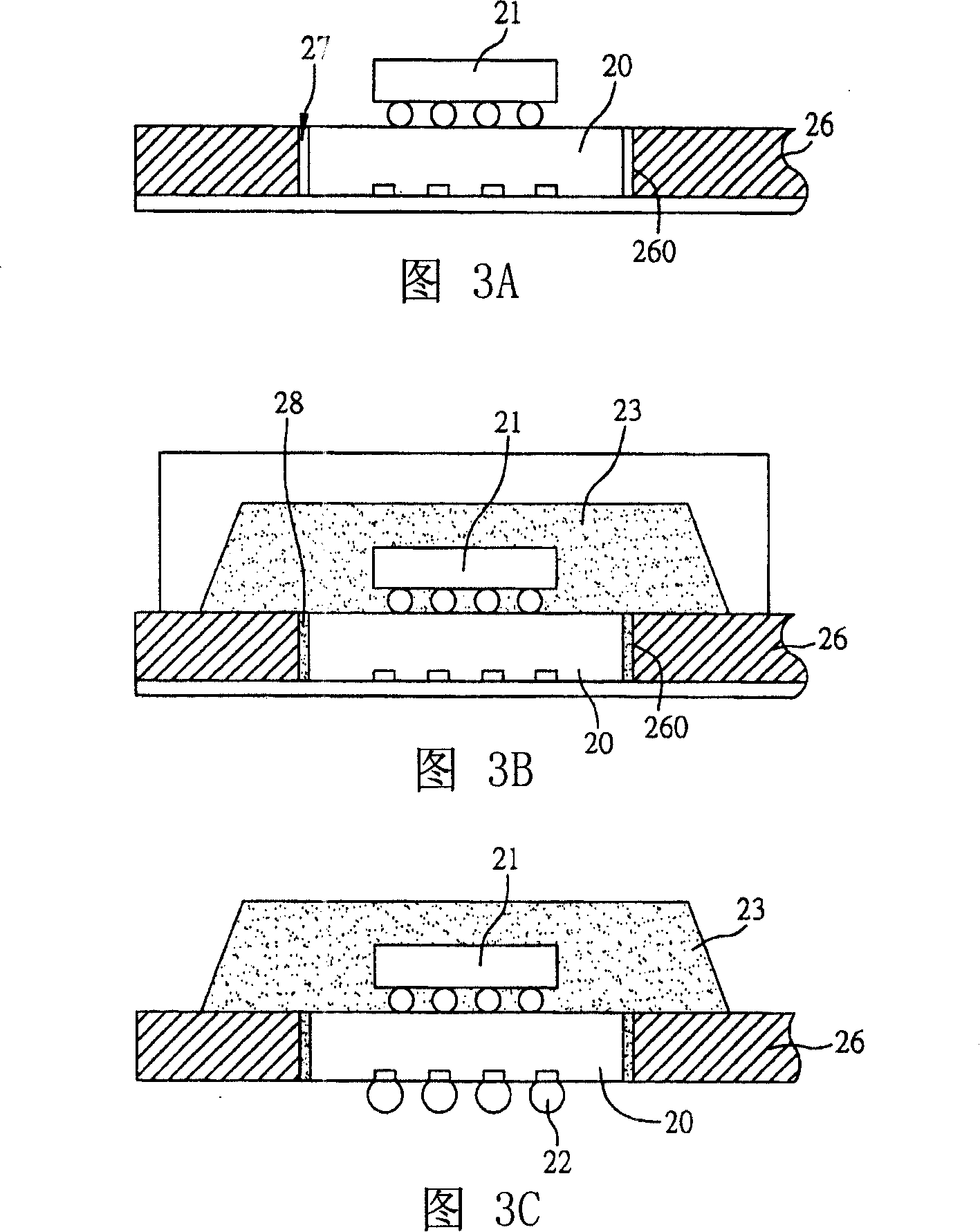 Making method for semiconductor encapsulation component and semiconductor part location structure and method