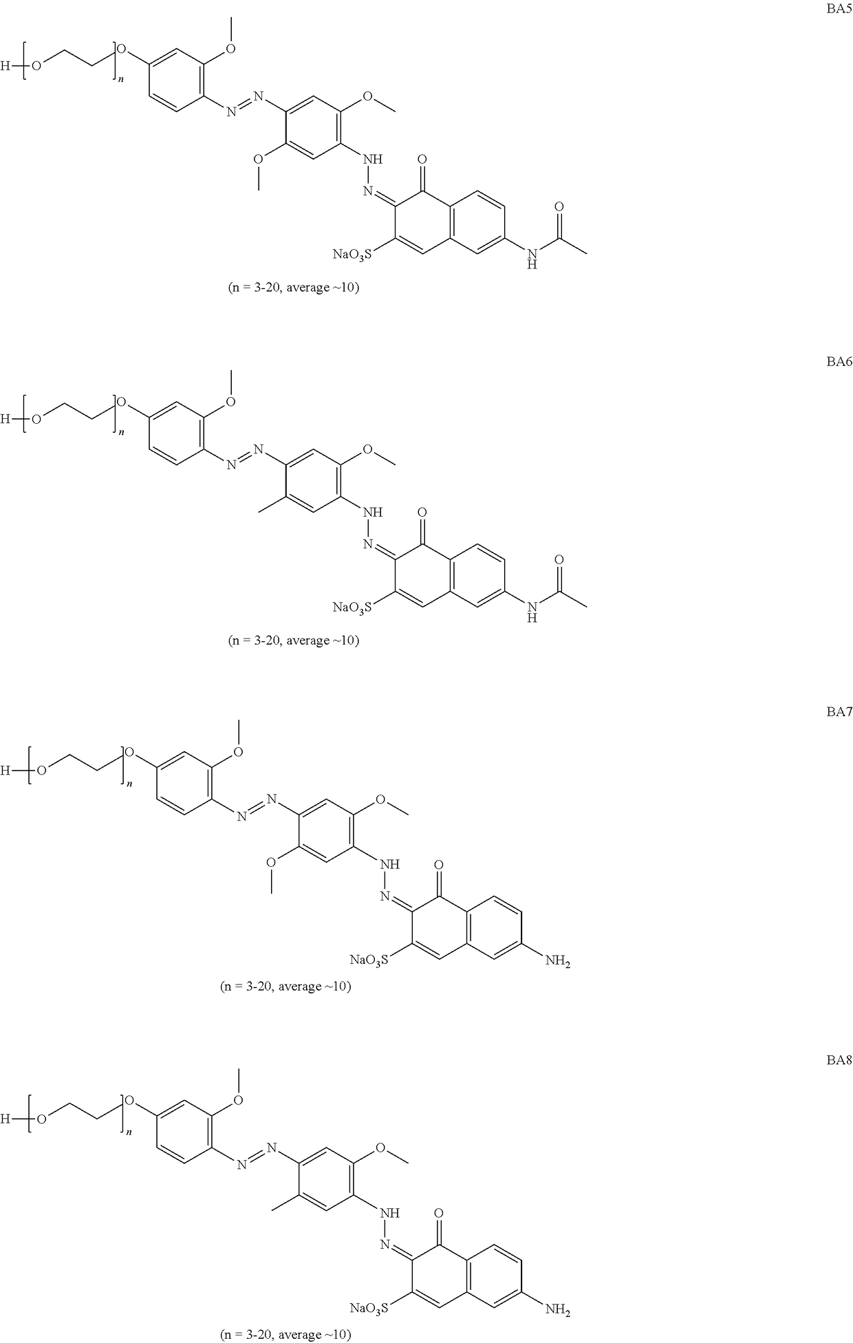 Bis-Azo Colorants For Use As Bluing Agents