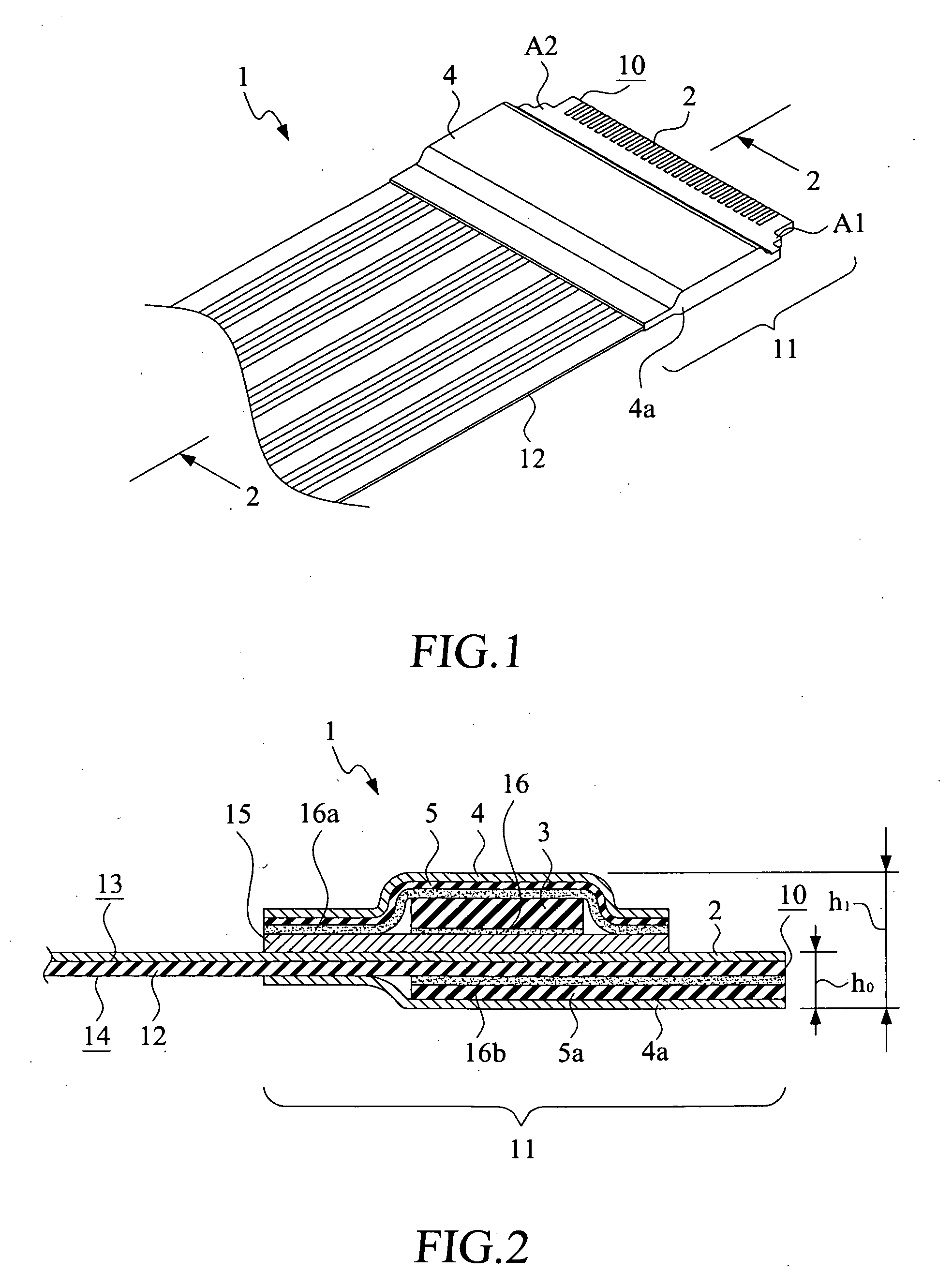 Flexible-circuit-board cable with positioning structure for insertion