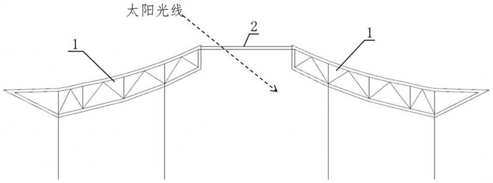 Green energy-saving large-span roof structure system and roof system