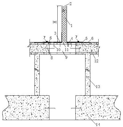 Pre-sealing construction method for basement roof settlement post-cast strip