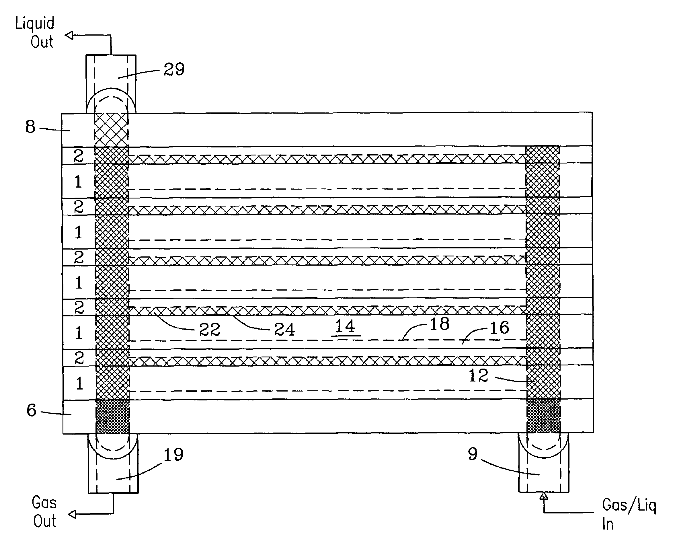 Conditions for fluid separations in microchannels, capillary-driven fluid separations, and laminated devices capable of separating fluids